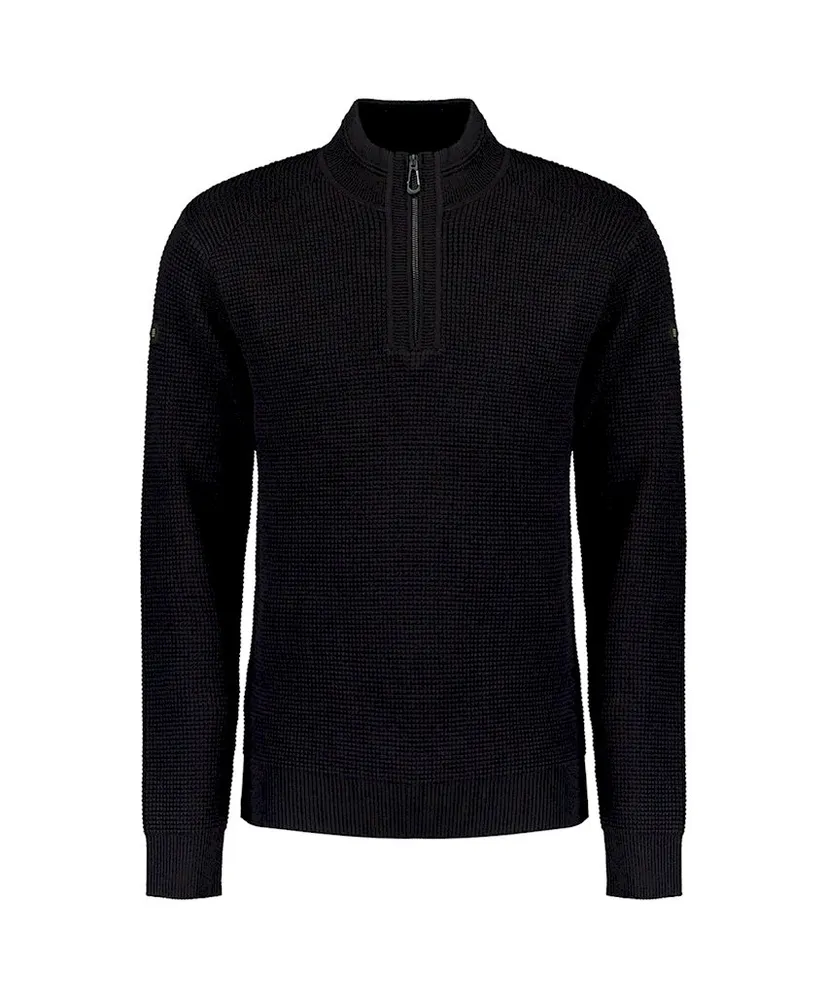 No Excess Trui Jacquard Half Zip