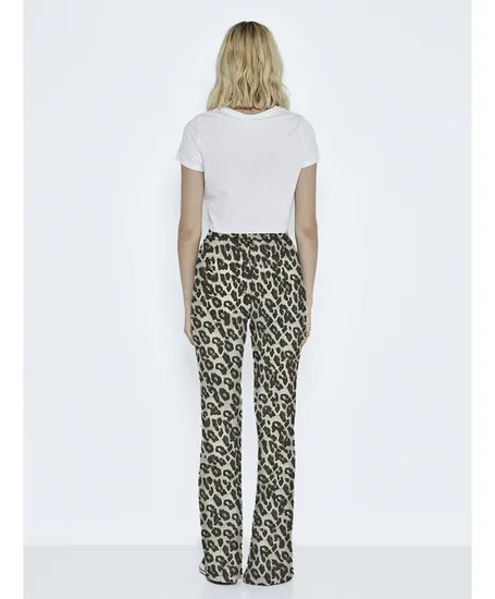 NOISY MAY Flared Broek Pasa Leopard