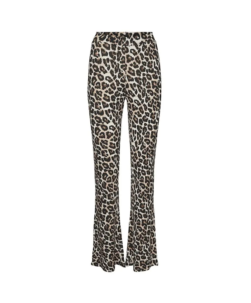 NOISY MAY Flared Broek Pasa Leopard