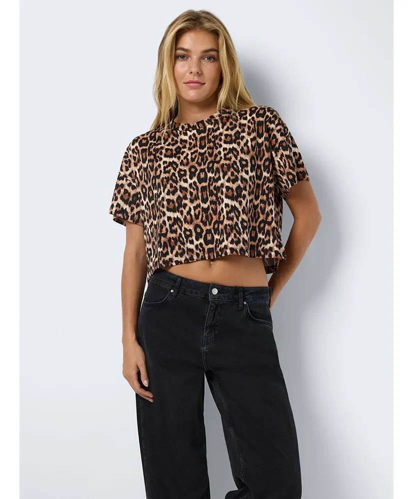 NOISY MAY T-shirt Alena Leopard