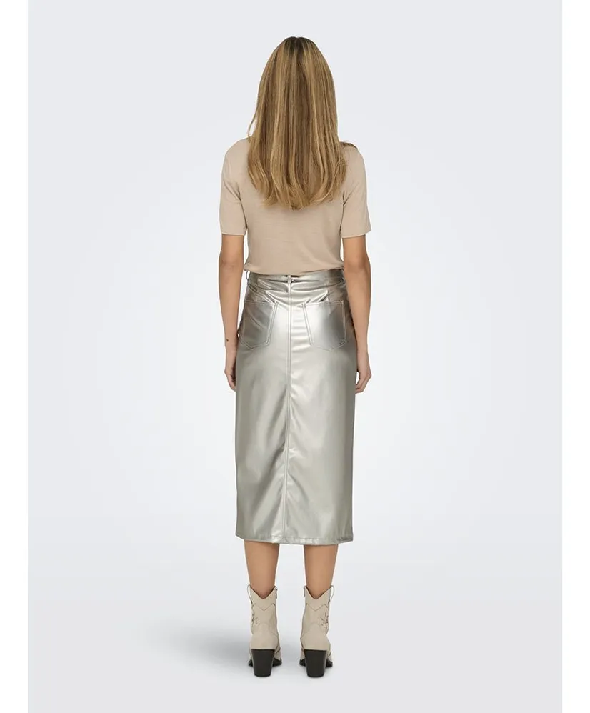 ONLY Rok Midi Lola Elyna Metallic