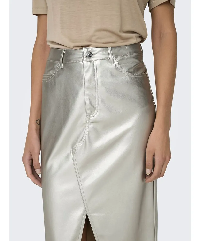 ONLY Rok Midi Lola Elyna Metallic