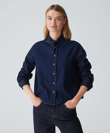 OPUS Denim Blouse Farilla