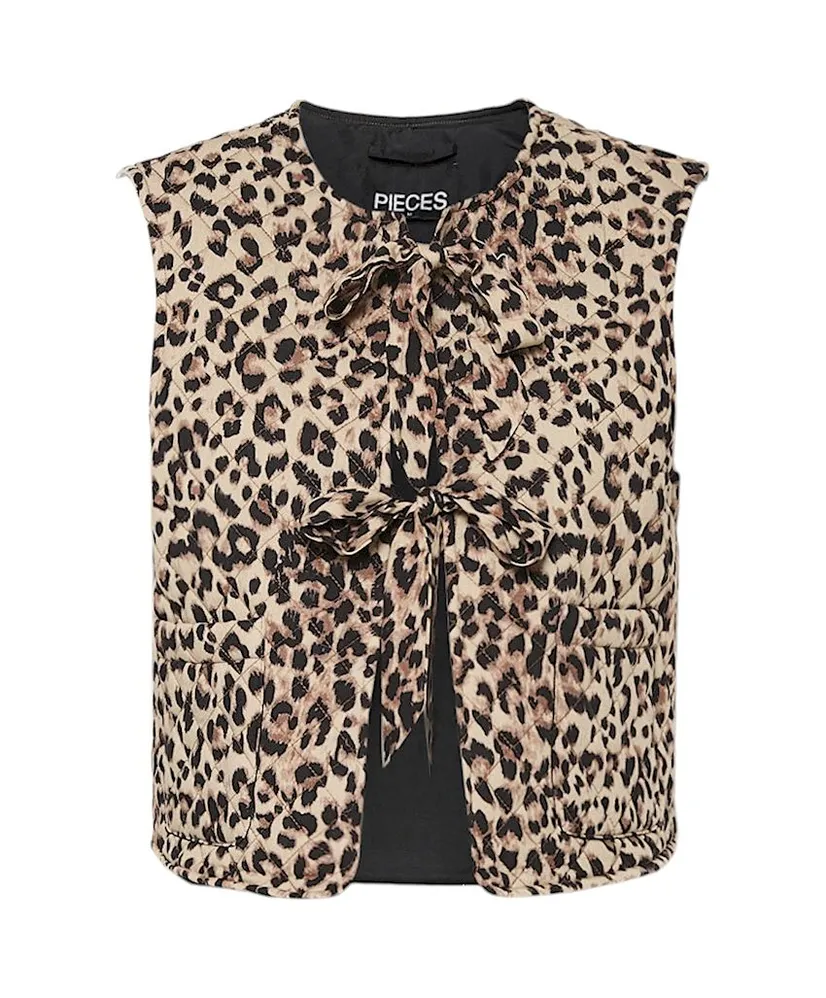 PIECES Gilet Saria Leopard