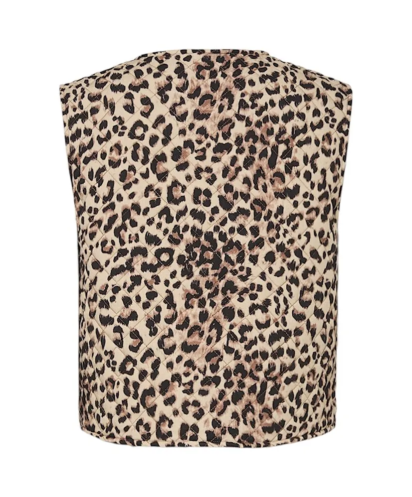 PIECES Gilet Saria Leopard