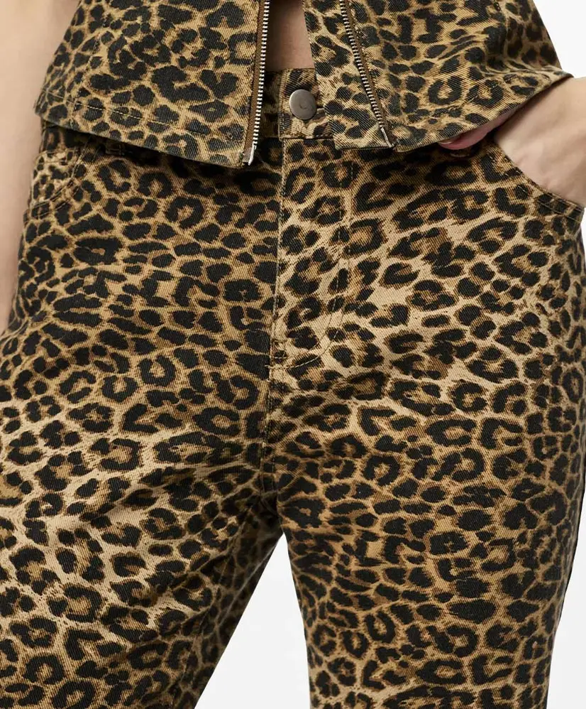 PIECES Jeans Ginger Animal Straight Fit