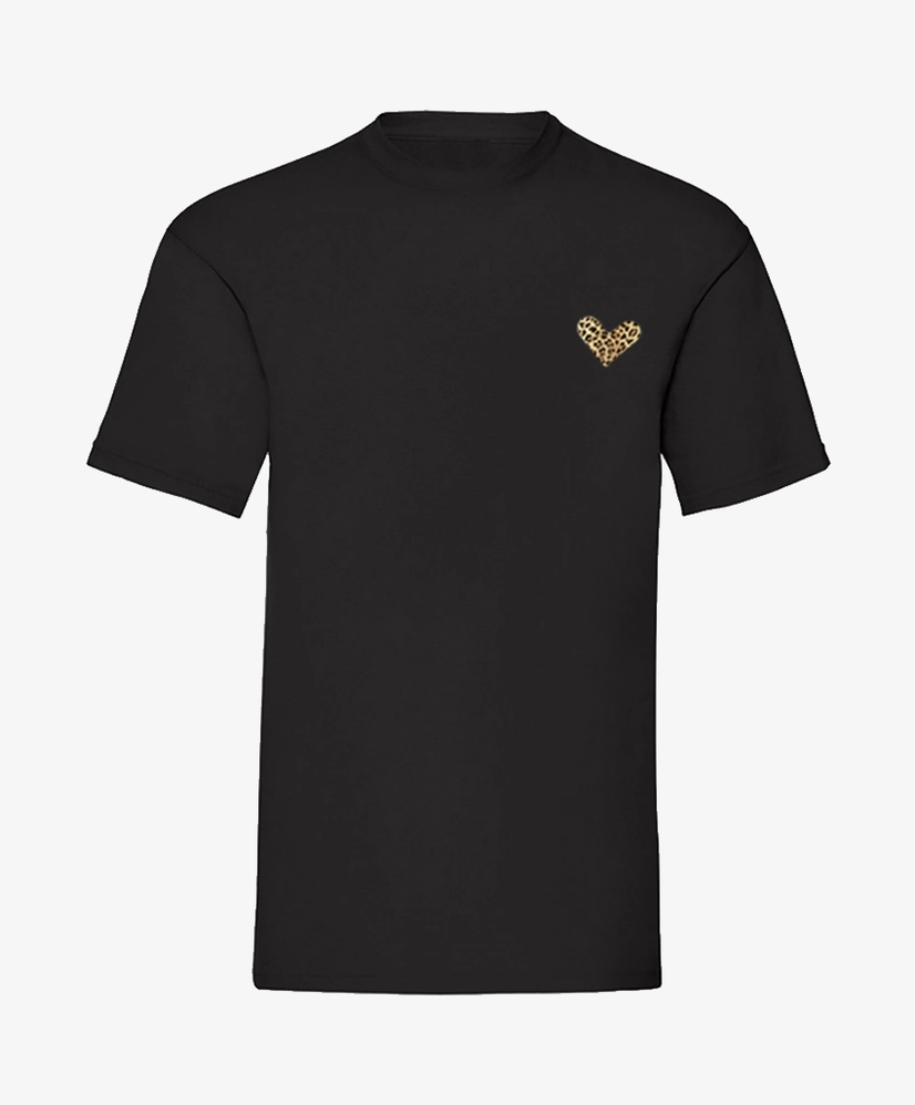 PiNNED by K Curve T-shirt Leopard Heart