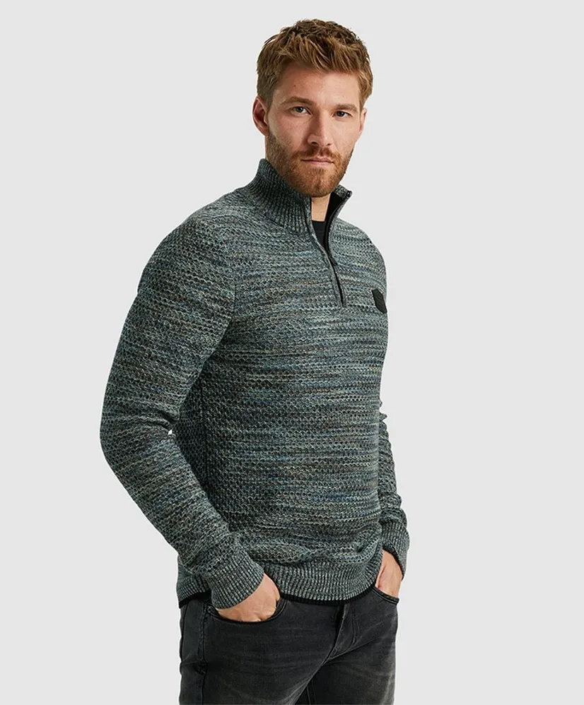 PME Legend Trui Gemêleerd Half Zip