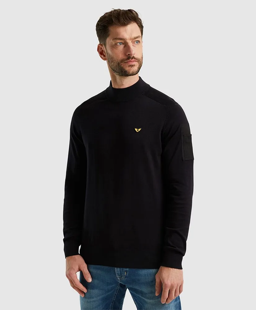 PME Legend Trui Logo Mock Neck