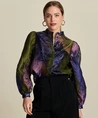 POM Amsterdam Blouse Festive Feathers