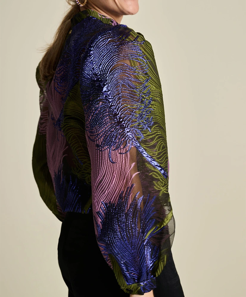 POM Amsterdam Blouse Festive Feathers