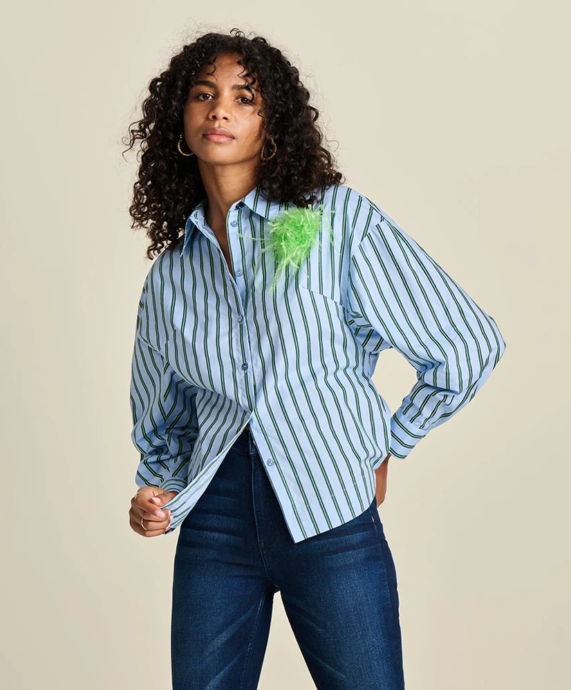 POM Amsterdam Blouse Striped Poplin