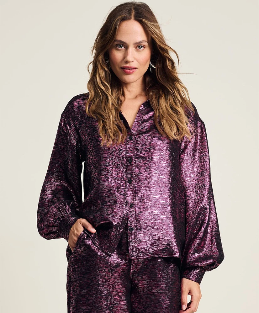 POM Amsterdam Blouse Violet Festive