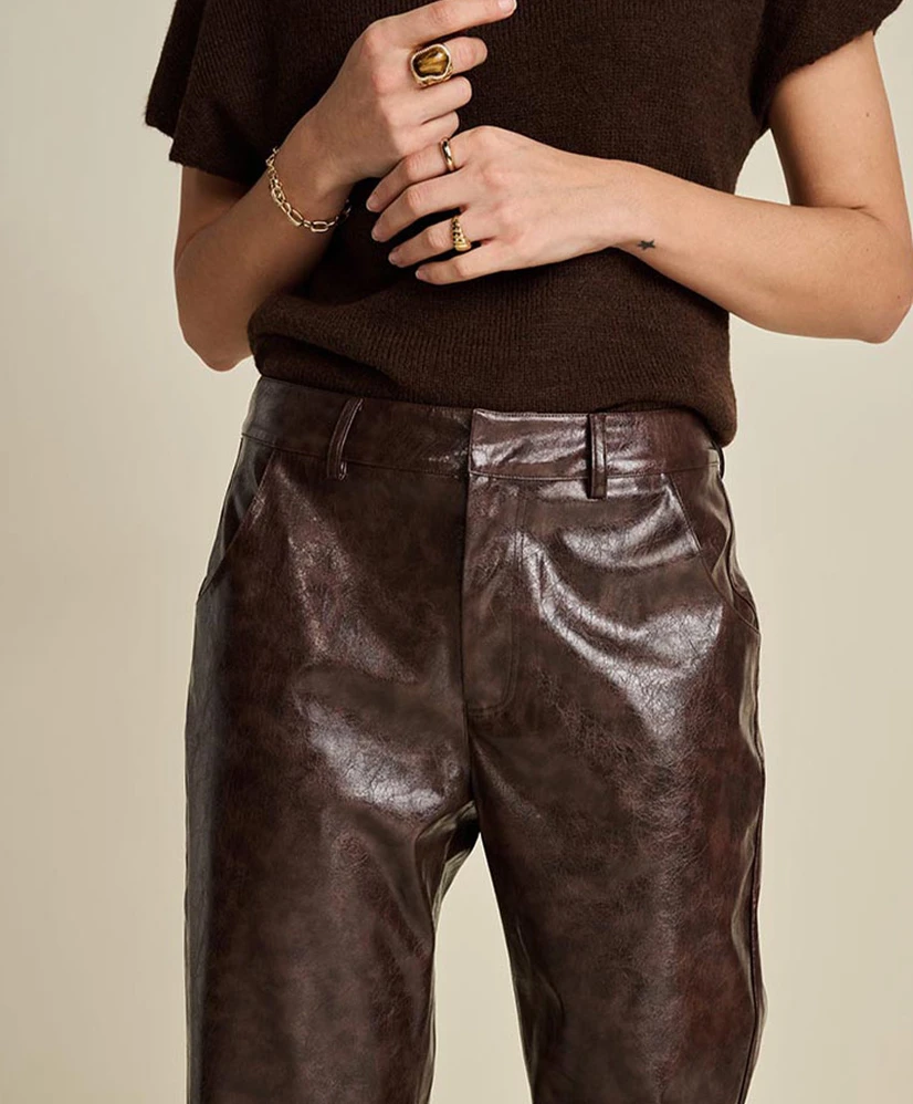 POM Amsterdam Broek Faux Leather