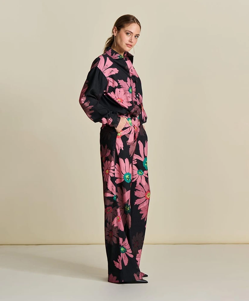 POM Amsterdam Broek Wide Leg Big Blooming