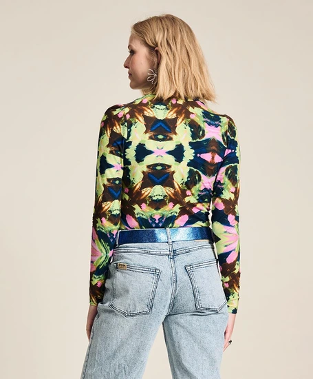 POM Amsterdam Top Turtleneck Butterfly Sky