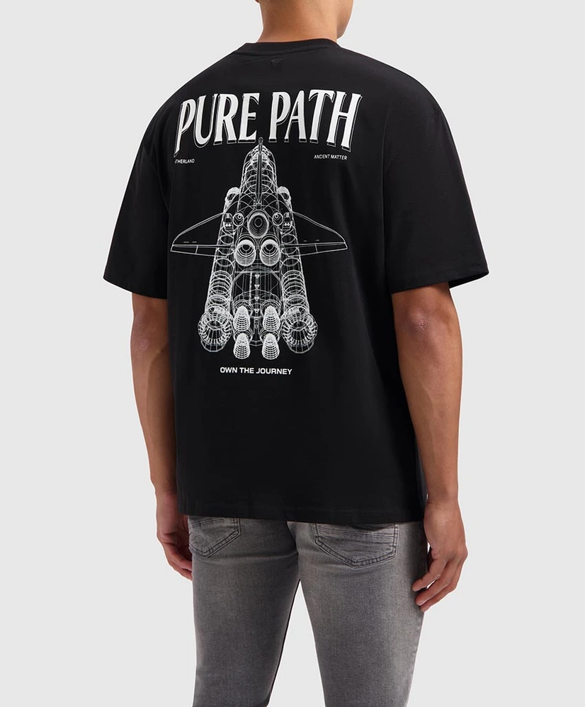 Pure Path T-shirt Space Shuttle Backprint