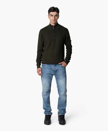 Quotrell Halfzip Knitted D'azur