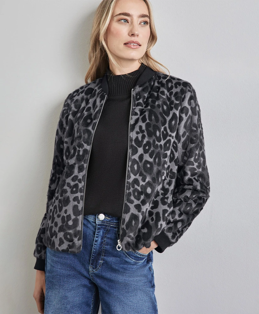 Street One Bomberjack Leo Fake Fur