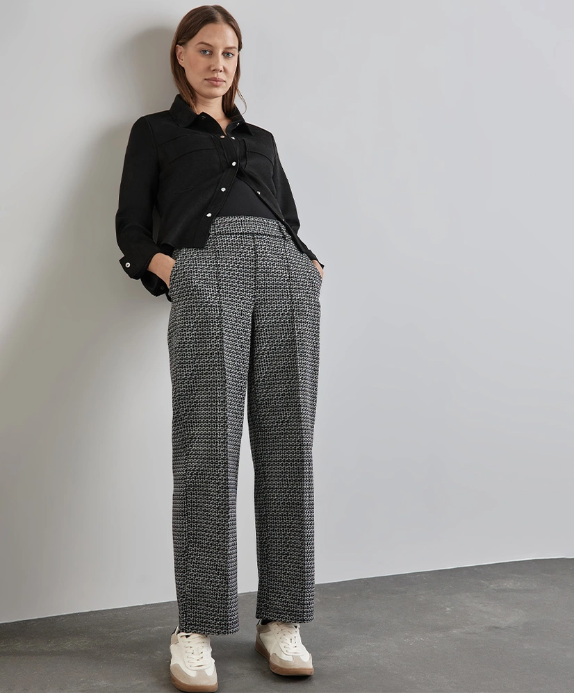 Street One Straight Fit Pantalon Allover Print