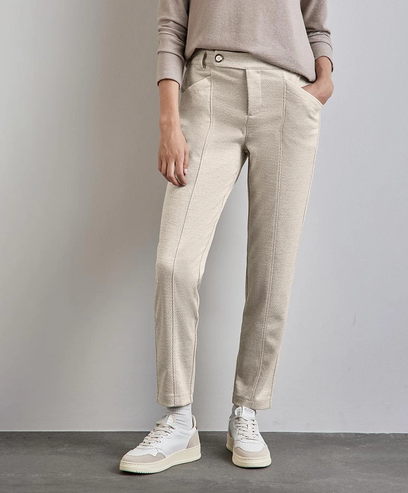 Street One Tapered Leg Broek Effen