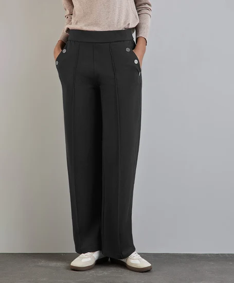 Street One Wide Leg Broek Button