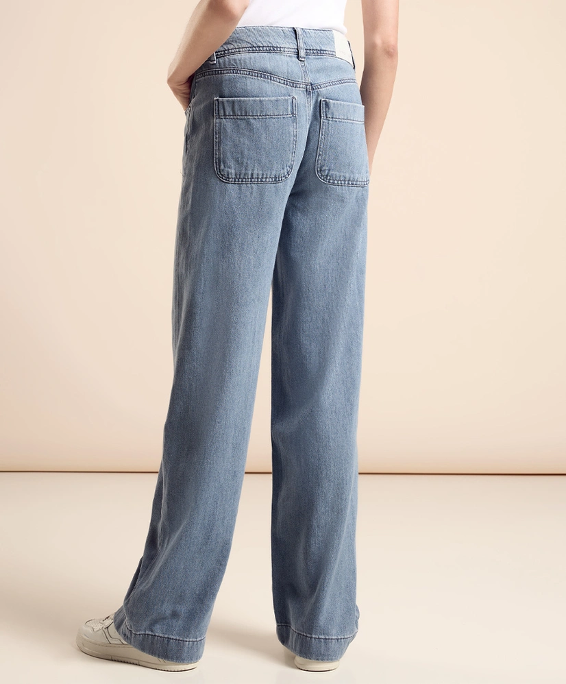 Street One Wide Leg Jeans Effen