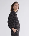 Summum Blouse Diagonal Check Jacquard