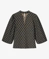 Summum Blouse Diagonal Check Jacquard