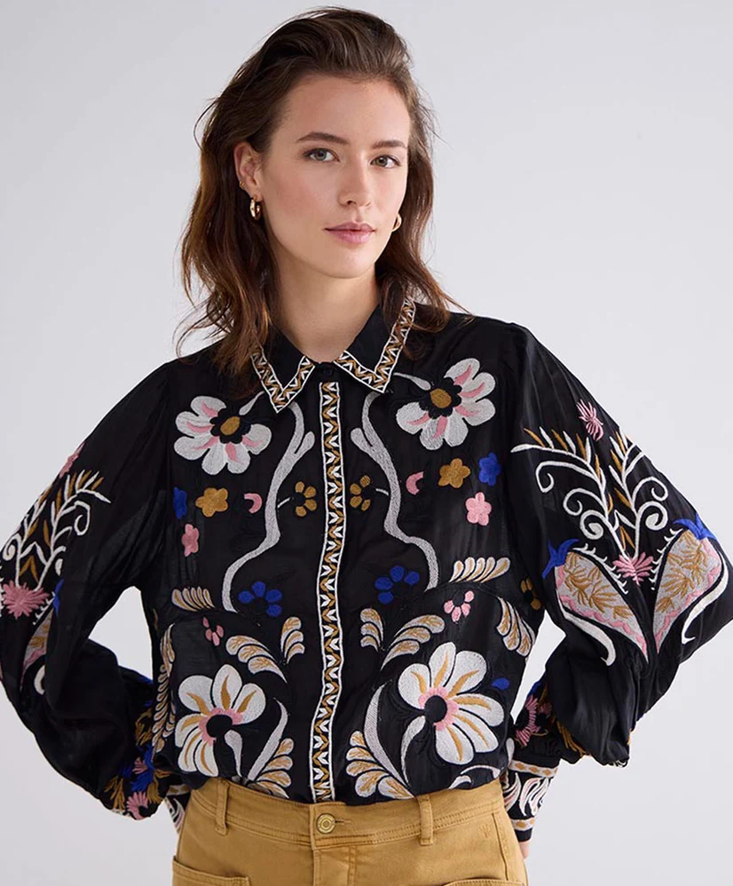 Summum Blouse Embroidered Voile