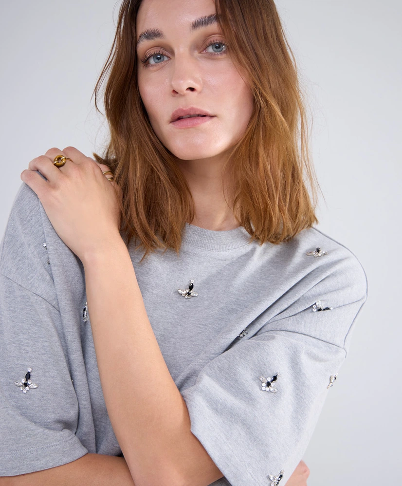 Summum Boxy Sweatshirt Embellished