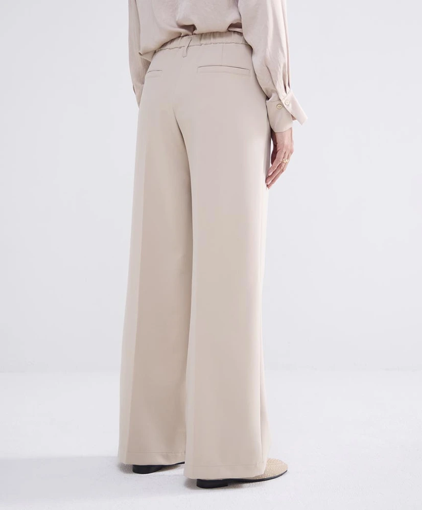 Summum Wide Leg Pantalon Effen