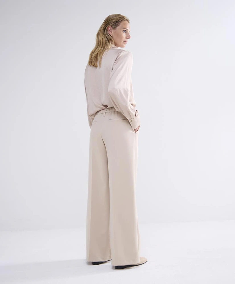 Summum Wide Leg Pantalon Effen