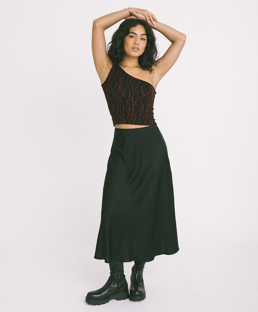 Things I Like Things I Love Rok Midi Flowy Satin