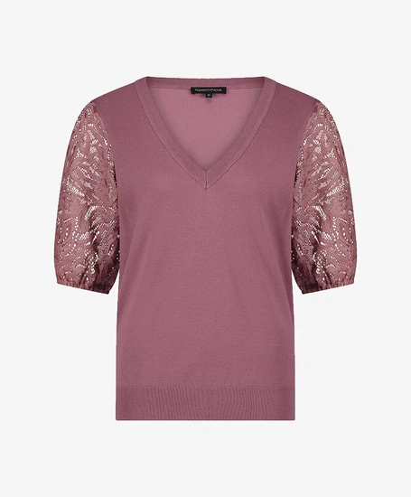 Tramontana T-shirt Lace Sleeves