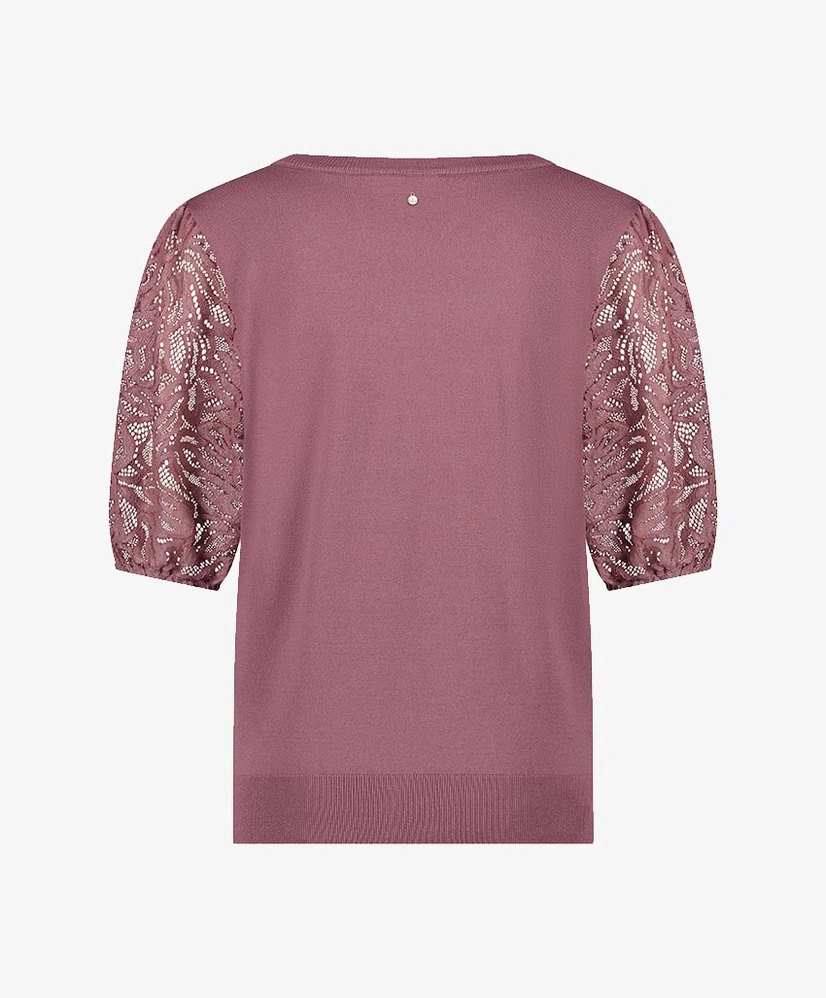 Tramontana T-shirt Lace Sleeves