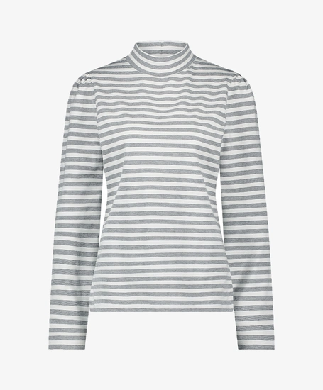 Tramontana Top Mock Neck Lurex Stripes