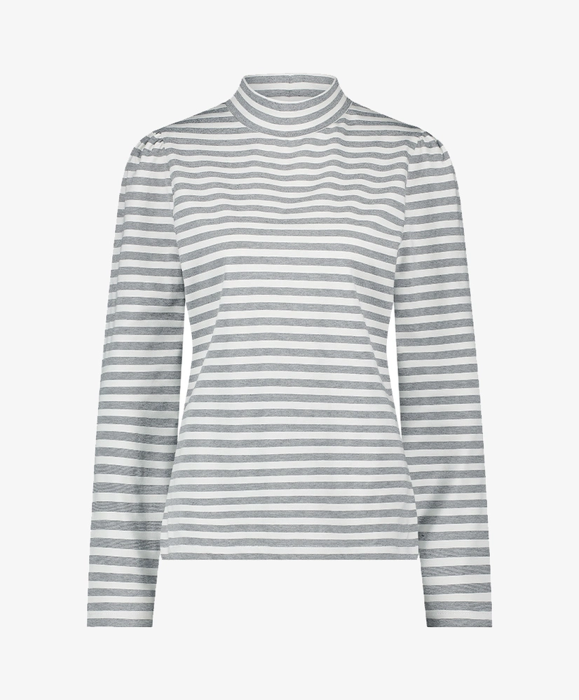 Tramontana Top Mock Neck Lurex Stripes