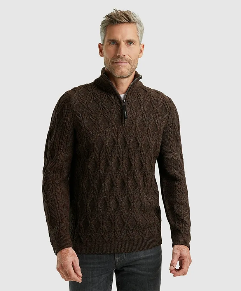 Vanguard Trui Heavy Knit Half Zip