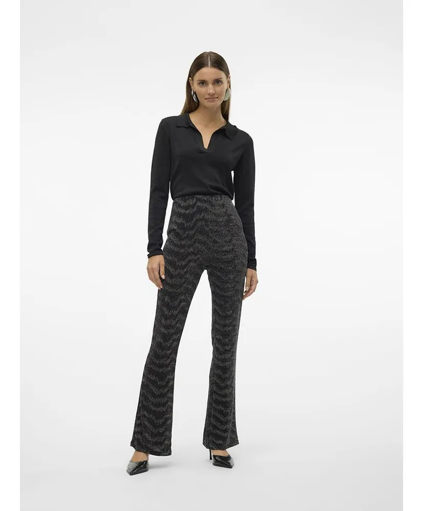 VERO MODA Flared Broek Lucy Glitter