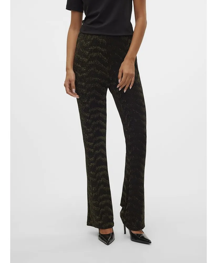 VERO MODA Flared Broek Lucy Glitter