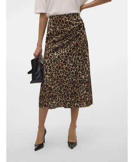 VERO MODA Rok Midi Verena Leopard