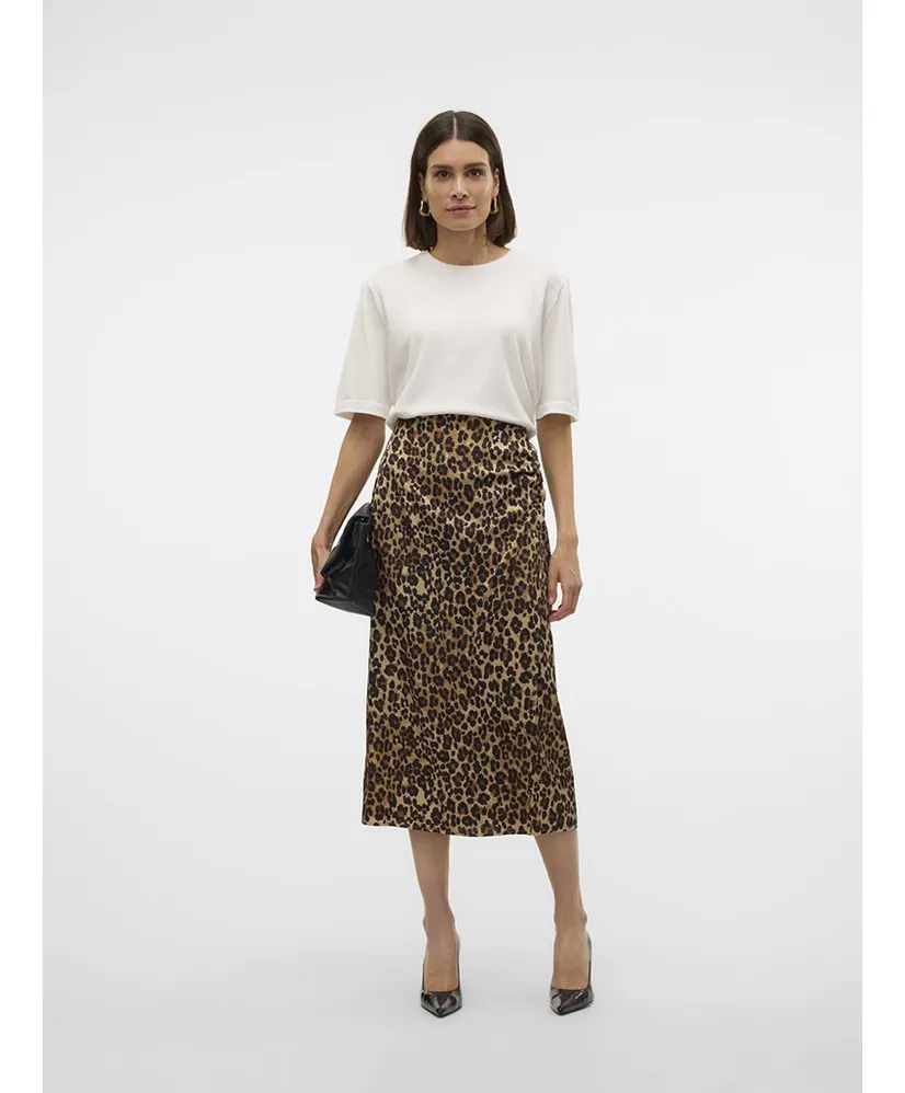 VERO MODA Rok Midi Verena Leopard