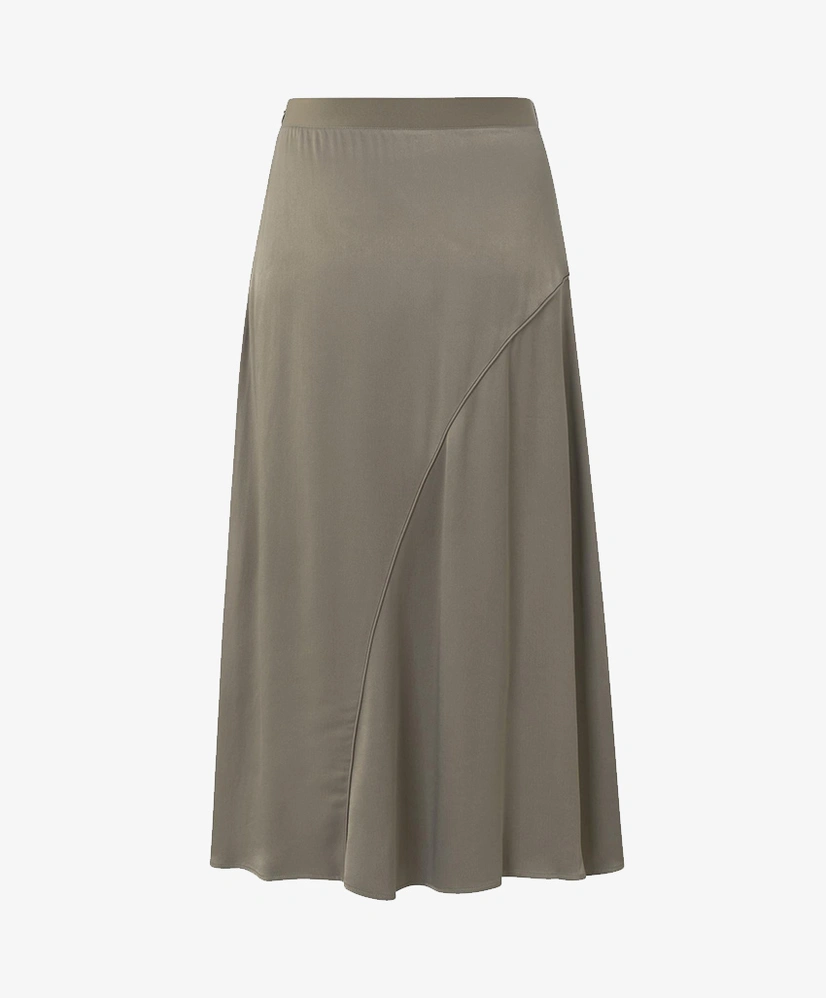 YAYA A-lijn Rok Midi Satin