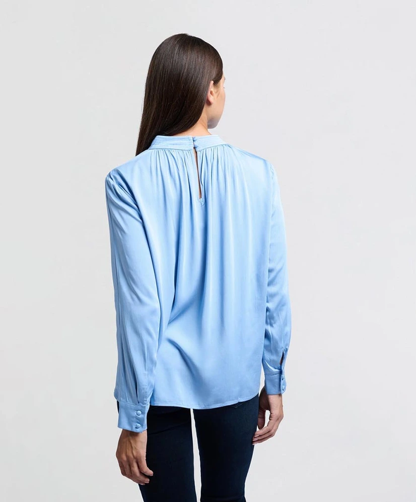 YAYA Blouse Satin Turtle Neck