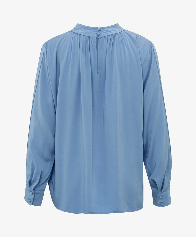 YAYA Blouse Satin Turtle Neck