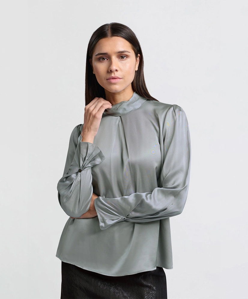 YAYA Blouse Turtle Pleat