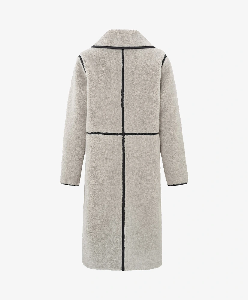 YAYA Mantel Jas Faux Shearling Double Breasted