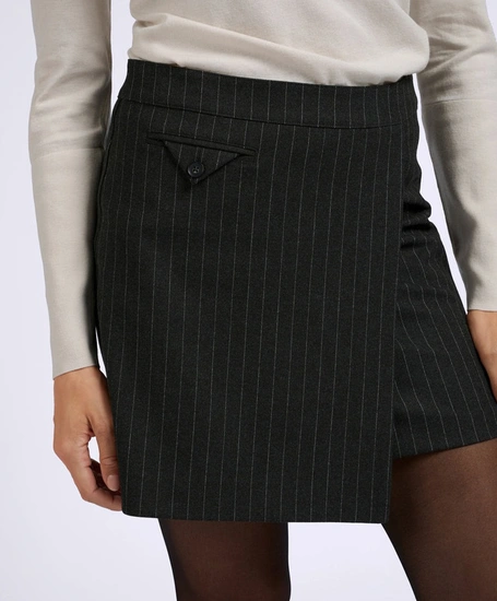 YAYA Rok Pinstripe Faux Wrap