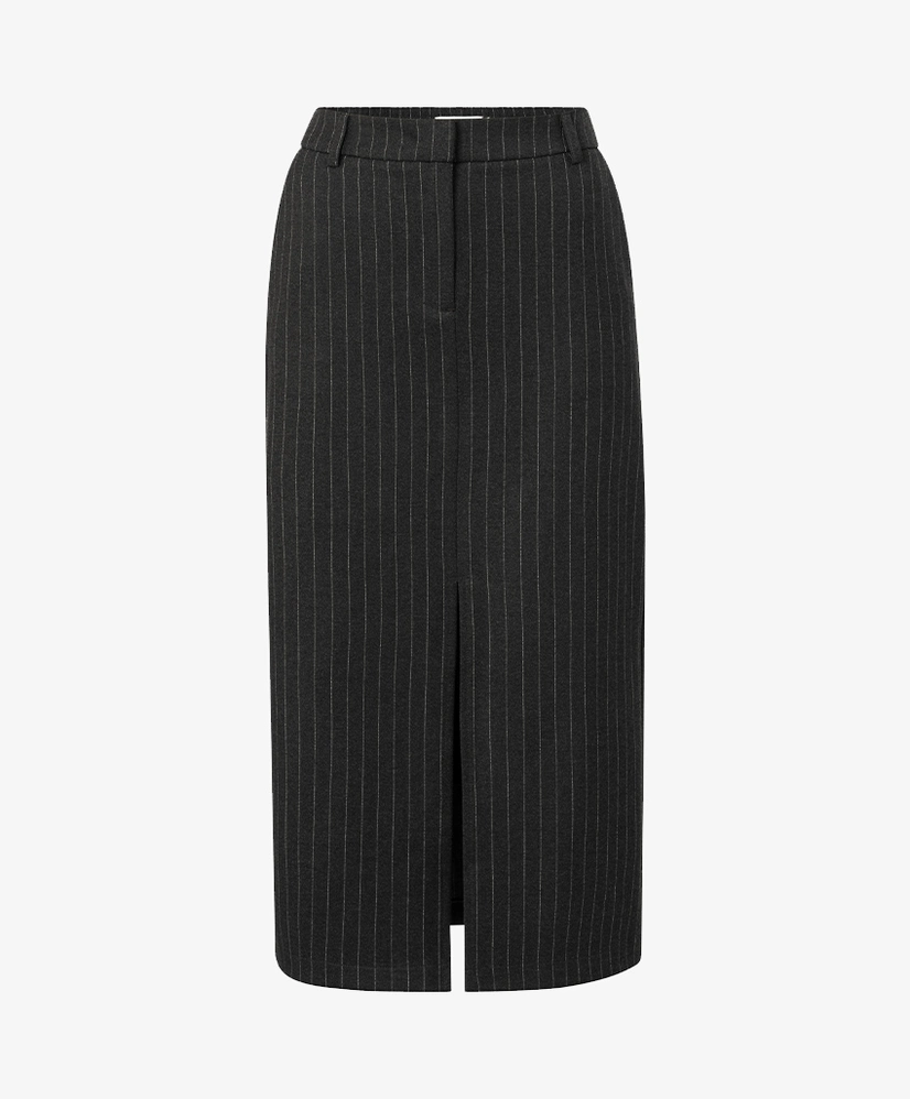 YAYA Rok Soft Pinstripe Midi